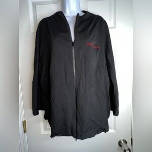 Vtg Hana By Tamotsu Women's 2 Black Full Zip Tencel Tunic Jacket Blazer XS